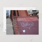 Graffiti urbain merci carte postale (Devant / Derrière)