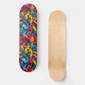 Graffiti urbain moderne Grunge Motif Skateboard (Recto)