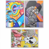 Graffiti Urban Street Abstract art collage S Sticker (Voorkant)