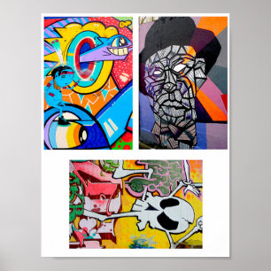 Graffiti Urban Street Abstract collage Poster