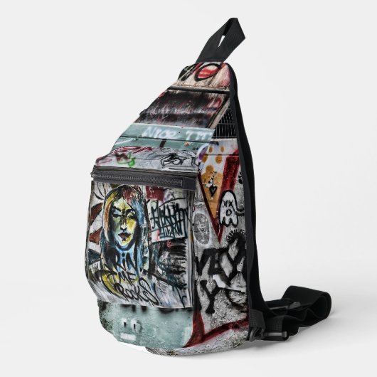 Graffiti Urban Street Cool Grunge Modern Uniek Sling Bag (Rechterhoek)