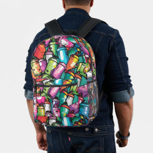 Graffiti Urban Streetwear Patroon Bedrukte Rugzak