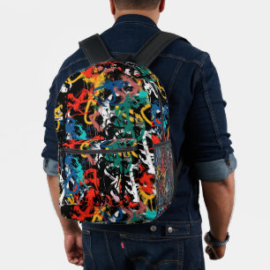 Graffiti Urban Streetwear Patroon Bedrukte Rugzak