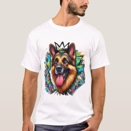 graffiti van duitse herdershonden t-shirt