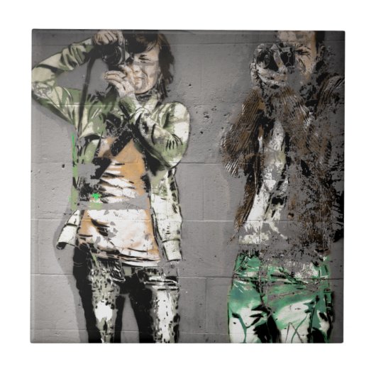 Graffiti van fotograaf tegeltje (Voorkant)