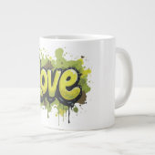 Graffiti veld van eindeloze liefde extra grote beker (Voorkant rechts)