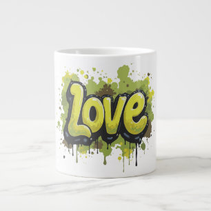 Graffiti veld van eindeloze liefde extra grote beker