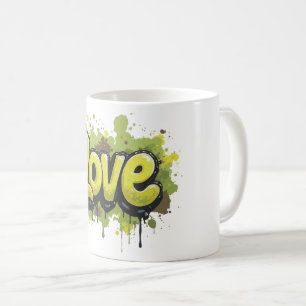 Graffiti veld van eindeloze liefde koffiemok