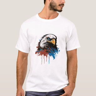 Graffiti Verf Eagle Bird Creatieve Kunst Schildere T-shirt