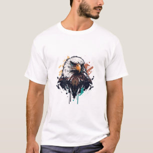 Graffiti Verf Eagle Bird Creatieve Kunst Schildere T-shirt