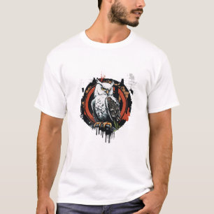 Graffiti Verf Uil Vogel Creatieve Kunst Schilderen T-shirt