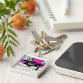 graffiti-verfspier in de stad afstuderen sleutelhanger (Zijkant)