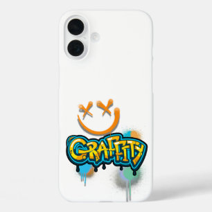 Graffiti Vibes Street Art met houding iPhone 16 Plus Hoesje