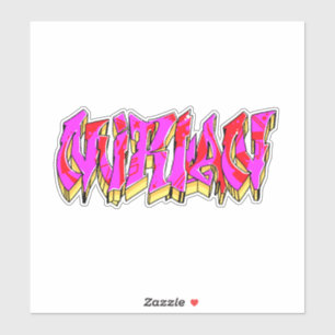 Graffiti Vinyl Sticker, op maat gesneden "Mirian" Sticker
