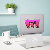 Graffiti Vinyl Sticker, op maat gesneden Sticker (Laptop op bureau)