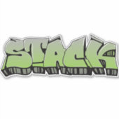 Graffiti Vinyl Sticker, op maat gesneden Sticker (Voorkant)