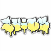 Graffiti Vinyl Sticker, op maat gesneden Sticker (Voorkant)