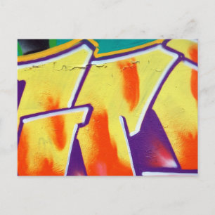 graffiti voor kleurrijke muur briefkaart