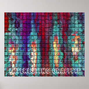 GRAFFITI voor Tegels van de Mosiac Poster