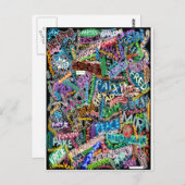 graffiti-vredeskaart briefkaart (Voorkant / Achterkant)