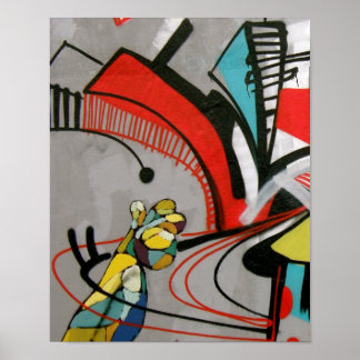 Graffiti - WACHT! Poster