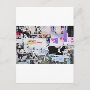 Graffiti Wall Banksy Style Torn Paper Briefkaart