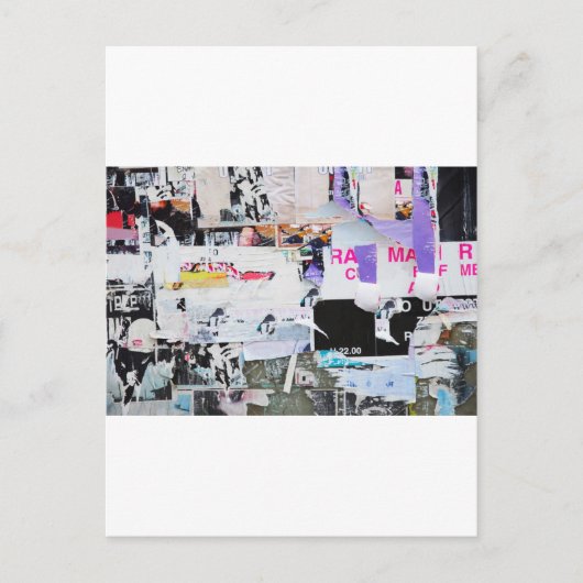 Graffiti Wall Banksy Style Torn Paper Briefkaart (Voorkant)