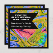 Graffiti Web Gothic Invitation d'anniversaire (Devant / Derrière)