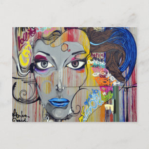 Graffiti Woman Briefkaart