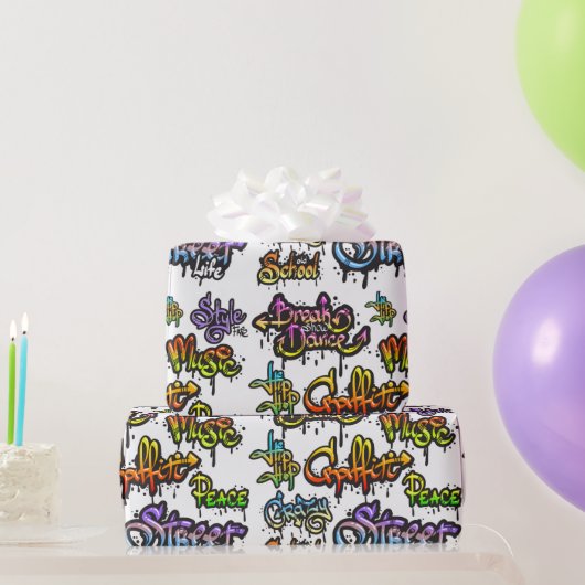 Graffiti Woorden Cadeaupapier (Feestgeschenken)