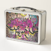 Graffiti word art retro leuke lunchbox (Voorkant)