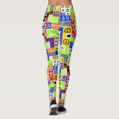 Graffiti, Yoga, fitness Leggings (Achterkant)