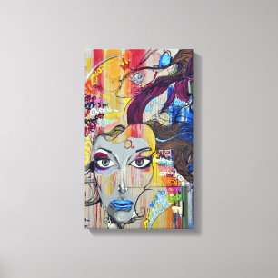 Graffiti Zazzle_Growshop. Canvas Afdruk