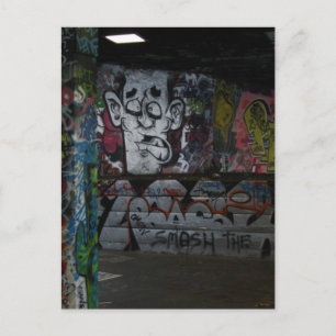 Graffiti zilver briefkaart