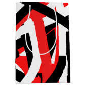 Graffiti: zwart, wit en rood medium cadeauzakje (Voorkant)