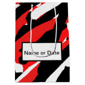 Graffiti: zwart, wit en rood medium cadeauzakje (Achterkant)