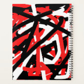 Graffiti: zwart, wit en rood planner (Achterkant)