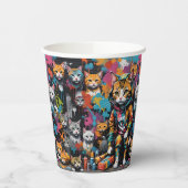 Graffitikunstenaar Legend Cat Birthday Papieren Bekers (Links)