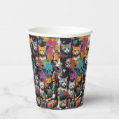 Graffitikunstenaar Legend Cat Birthday Papieren Bekers (Rechts)