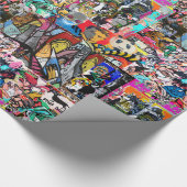 Graffitimuurcollage Cadeaupapier (Hoek)
