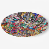 Graffitimuurcollage Papieren Bordje (Gekanteld)