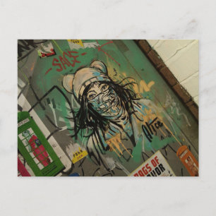 Graffitti and Wall art, stadscentrum manchester Briefkaart