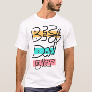 Graffitti Style Handgeschreven Beste vader ooit T-shirt