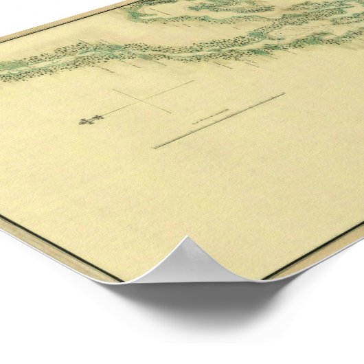 Grafiek 1779 bij het meer van ChamPlain Poster (Hoek)