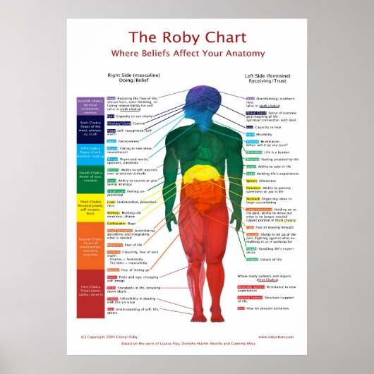 Grafiek 20x28 Chakra: De Roby Chart Poster (Voorkant)