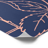 Grafiek 6 Tabellen Blauwe koraal Poster (Hoek)