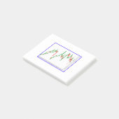 Grafiek aandelenmarkt post-it® notes (Schuin)