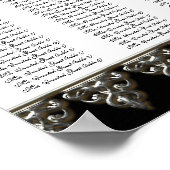 Grafiek Baroque Swirl Silver Poster (Hoek)