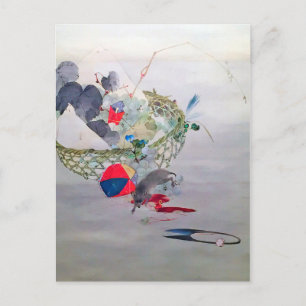 Grafiek en muis, Watanabe Seitei Briefkaart