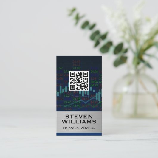 Grafiek financiële voorraad | QR Label Scan (Staand voorkant)